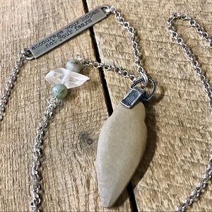 Driftwood, Quartz Crystal and Labradorite Bracelet